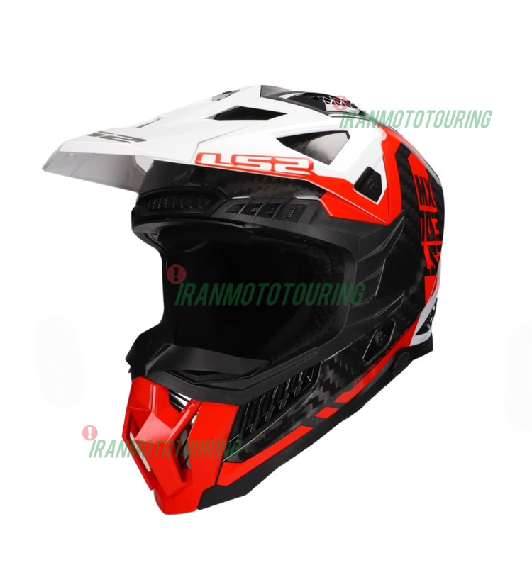 کلاه کراسی LS2 - مدل X Force MX 703 رنگ قرمز مشکی